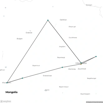 tourhub | Crooked Compass | Naadam Festival | Tour Map