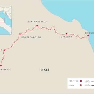 tourhub | SpiceRoads Cycling | Authentic Central Italy by Bicycle  | Tour Map