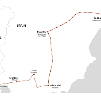 tourhub | Explore! | Spain and Portugal Iberian Explorer | Tour Map