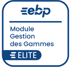 Représentation de la formation : Formation EBP Gestion commerciale Module Gammes