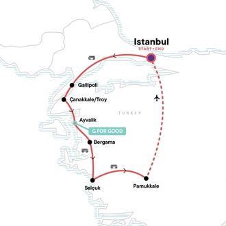 tourhub | G Adventures | The Best of Turkey | Tour Map