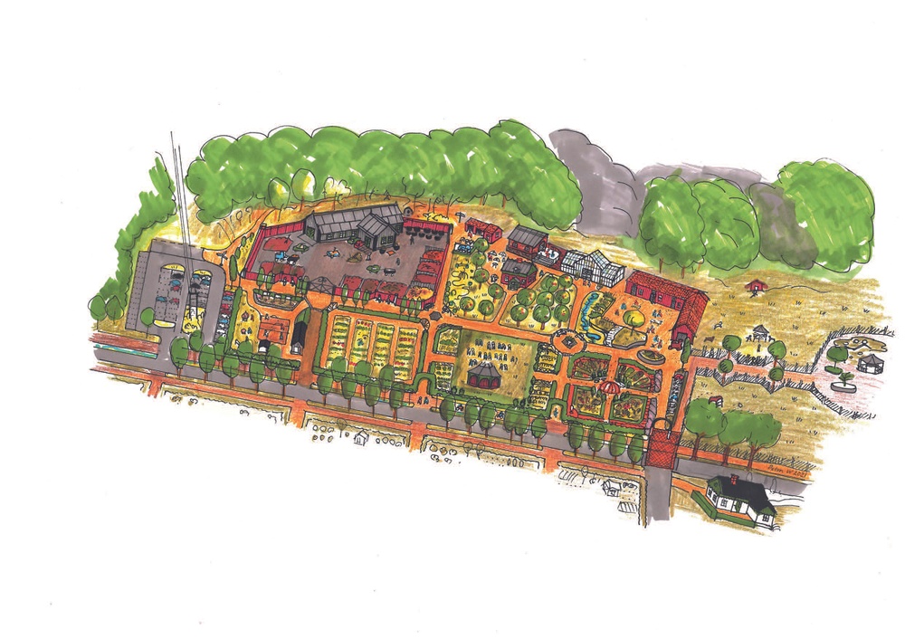 Illustrationsförslag av utvecklingen av Nolhaga park. Bild: Petra Wernesson