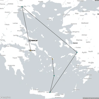 tourhub | Celestyal Cruises | Idyllic and Summer Heavenly Adriatic , 14 Night Cruise | Tour Map