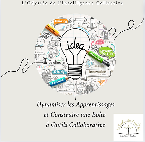 Représentation de la formation :  ST. "L'Odyssée de l'Intelligence Collective : Dynamiser les Apprentissages et Construire une Boîte à Outils Collaborative"