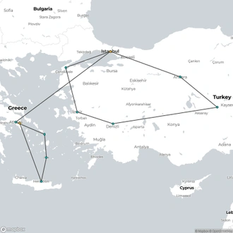 tourhub | ESKAPAS | The Great Odyssey | Tour Map