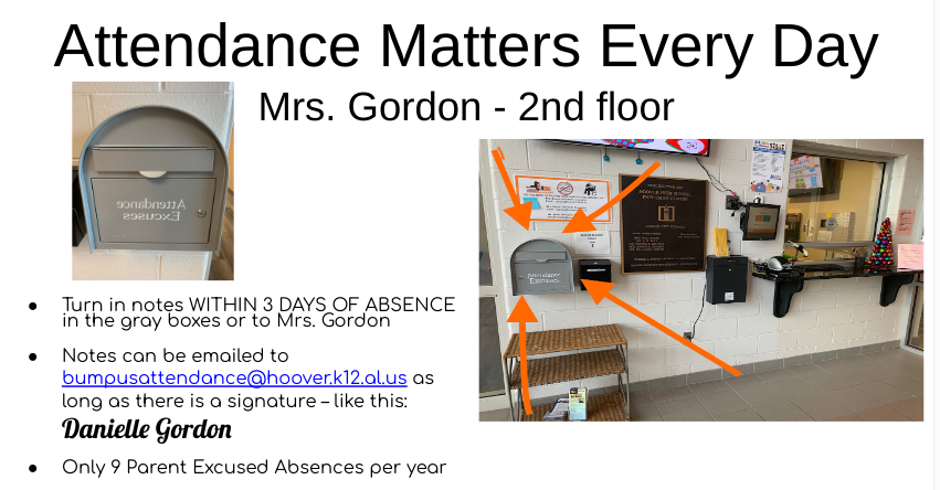 Attendance slide