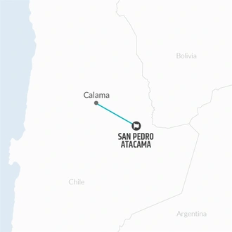 tourhub | Bamba Travel | Atacama Adventure 4D/3N | Tour Map