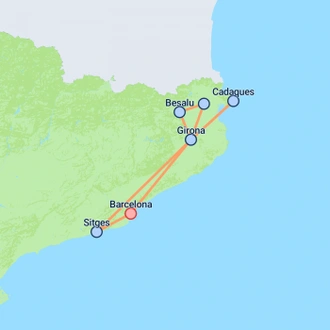 tourhub | On The Go Tours | Captivating Catalonia - 3 days | Tour Map