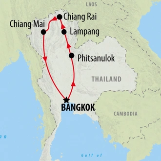 tourhub | On The Go Tours | Classical Thailand - 7 days | Tour Map