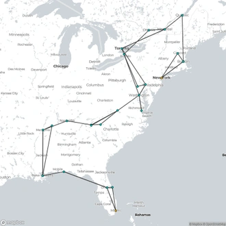 tourhub | Omega Tours | The Grand East | Tour Map