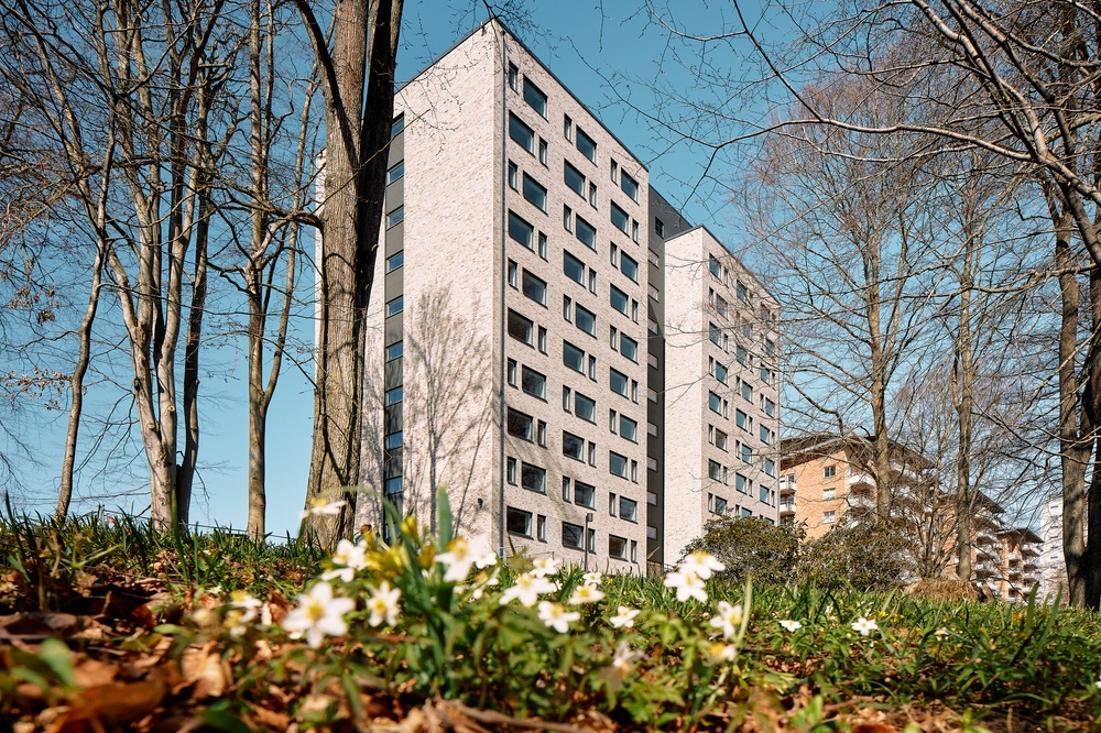 Under 2021 blev Skövdebostäders nya studenthus Kurortsvägen 10 klart. 