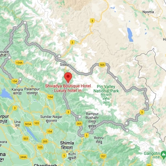 tourhub | Himalayan Saga | Motorcycle 12 Days tour in PIR PANJAL MOUNTAINS & SPITI VALLEY IN WESTERN HIMALAYAS INDIA | Tour Map