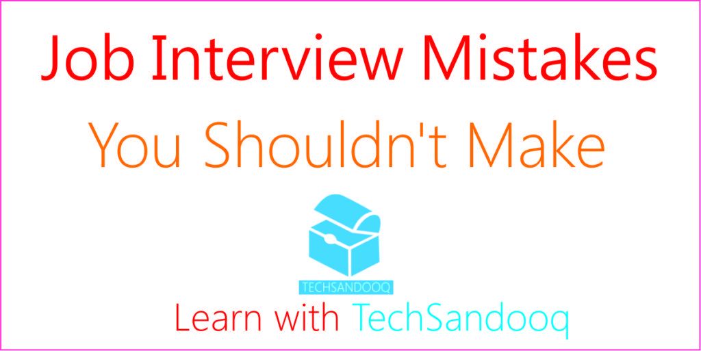 Some Job Interview Mistake Applicants Make | Codementor