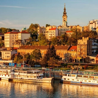 View over the River Sava in Belgrade, Serbia