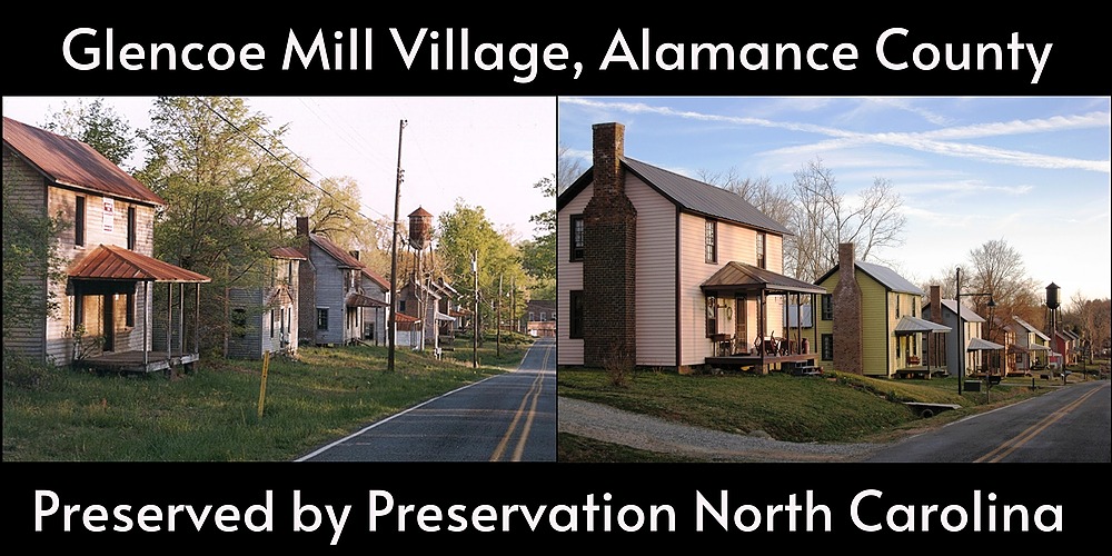 Glencoe Mill Village Before and After