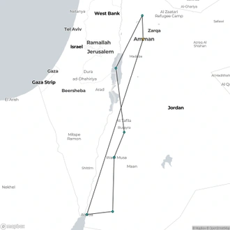 tourhub | Encounters Travel | Jordan Discovery tour | Tour Map