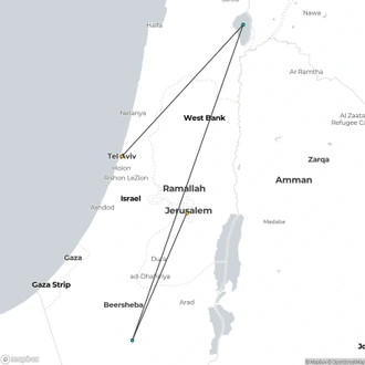 tourhub | Consolidated Tour Operators | Terra Santa Português (Chegada Domingo) | Tour Map