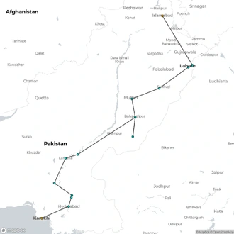 tourhub | Encounters Travel | Indus Domes, Deserts & Islamabad | Tour Map