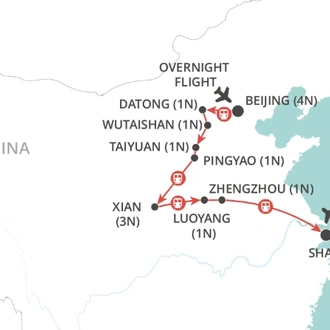 tourhub | Wendy Wu | Ancient China | Tour Map