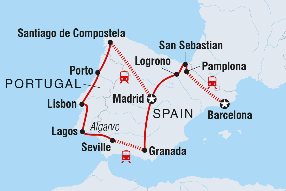 tourhub | Intrepid Travel | Classic Spain & Portugal | Tour Map