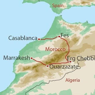 tourhub | World Expeditions | Morocco Explorer | Tour Map