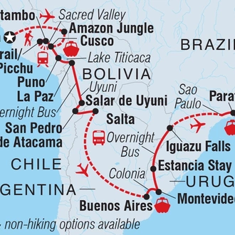 tourhub | Intrepid Travel | Epic South America | Tour Map