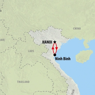 tourhub | On The Go Tours | Hanoi & Ninh Binh - 4 days | Tour Map