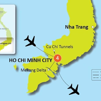 tourhub | Tweet World Travel | Southern Vietnam Family Tour | Tour Map