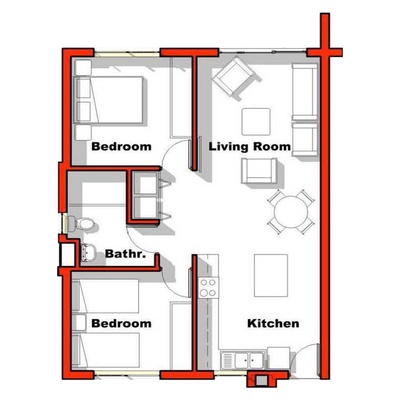 2 Bed 1 Bath