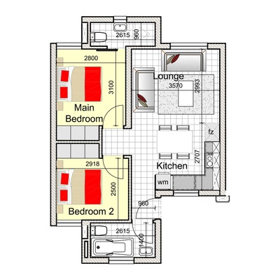 2-Bed Stack A