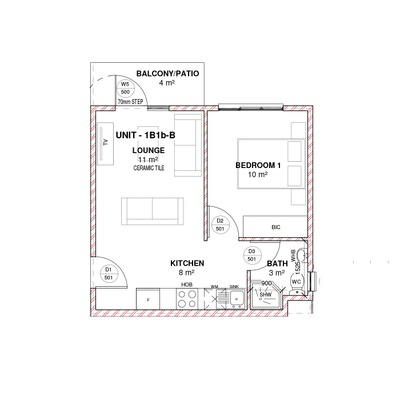 Apartment - 38sqm