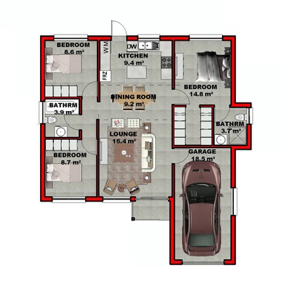 108sqm unit