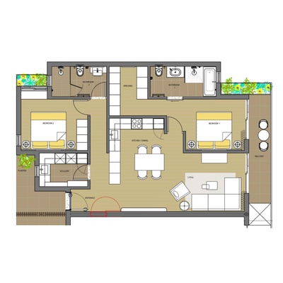 2 Bedroom Unit