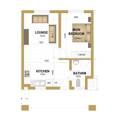 1 Bedroom Unit