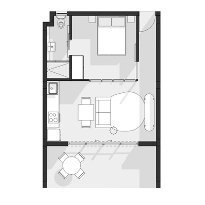 1 Bedroom South