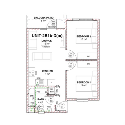 Apartment - 48 - 54sqm