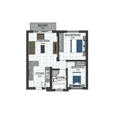 54sqm Economy 1st and 2nd floor