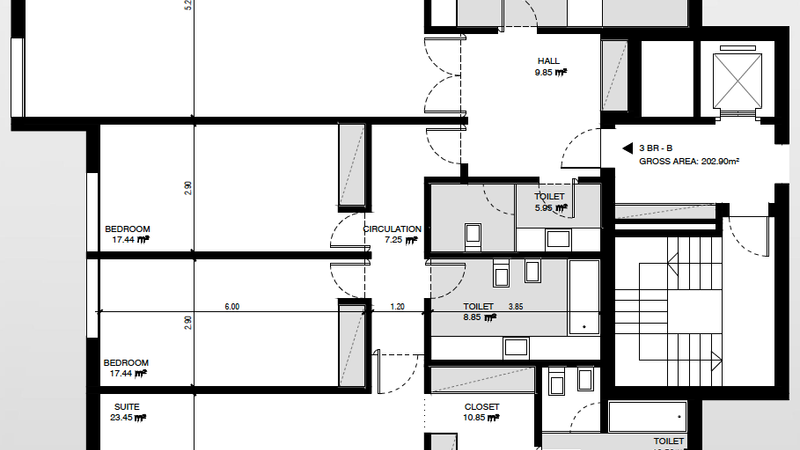 Perimeter Block - 3 Bedroom Plan B