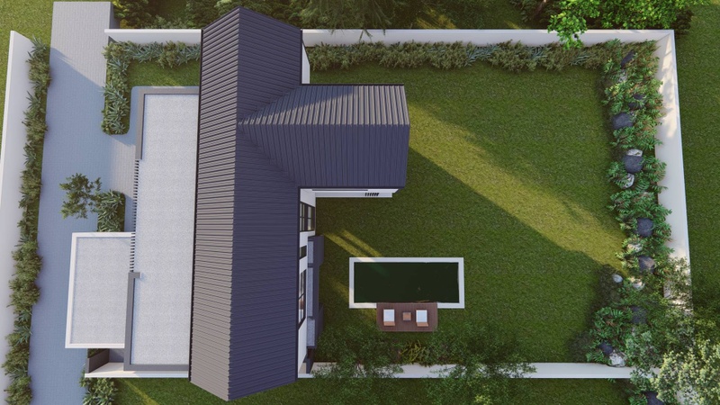Aerial house view