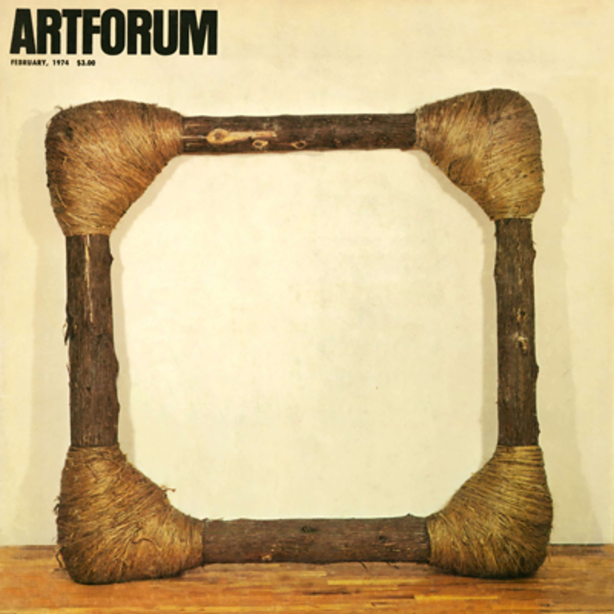 Jackie Winsor's Bound Square on the cover of Artforum magazine