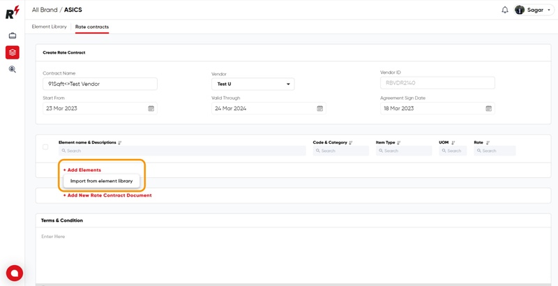 How to store vendor rate contracts?