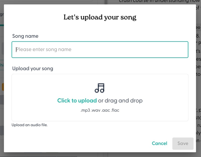 Song Upload Page