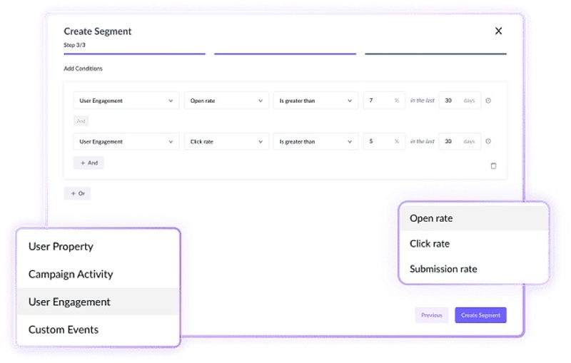 Segmenting based on user engagement