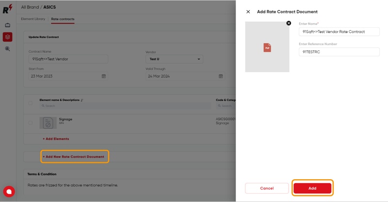 How to store vendor rate contracts?