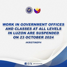 Thumbnail: Government Offices and Classes at All Levels in Luzon Suspended on October 23, 2024