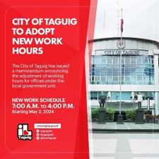 Thumbnail: Taguig City Government Work Hours Now 7:00 AM to 4:00 PM Starting May 2, 2024