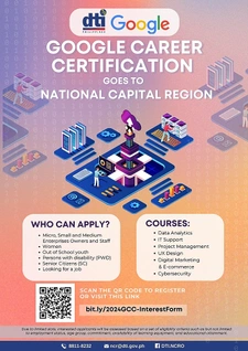 Thumbnail: Free Digital Courses Offered by DTI and Google, Open for NCR Individuals 18 Years Old and Above