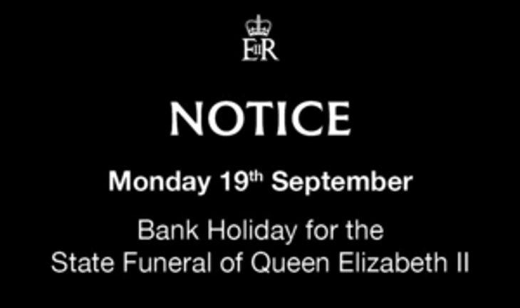 London bankers liberated from work for Queen's funeral