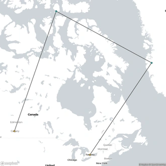 tourhub | Quark Expeditions | Northwest Passage: The Legendary Arctic Sea Route | Tour Map