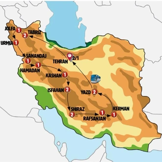 tourhub | Europamundo | Iran: A Journey in Time | Tour Map